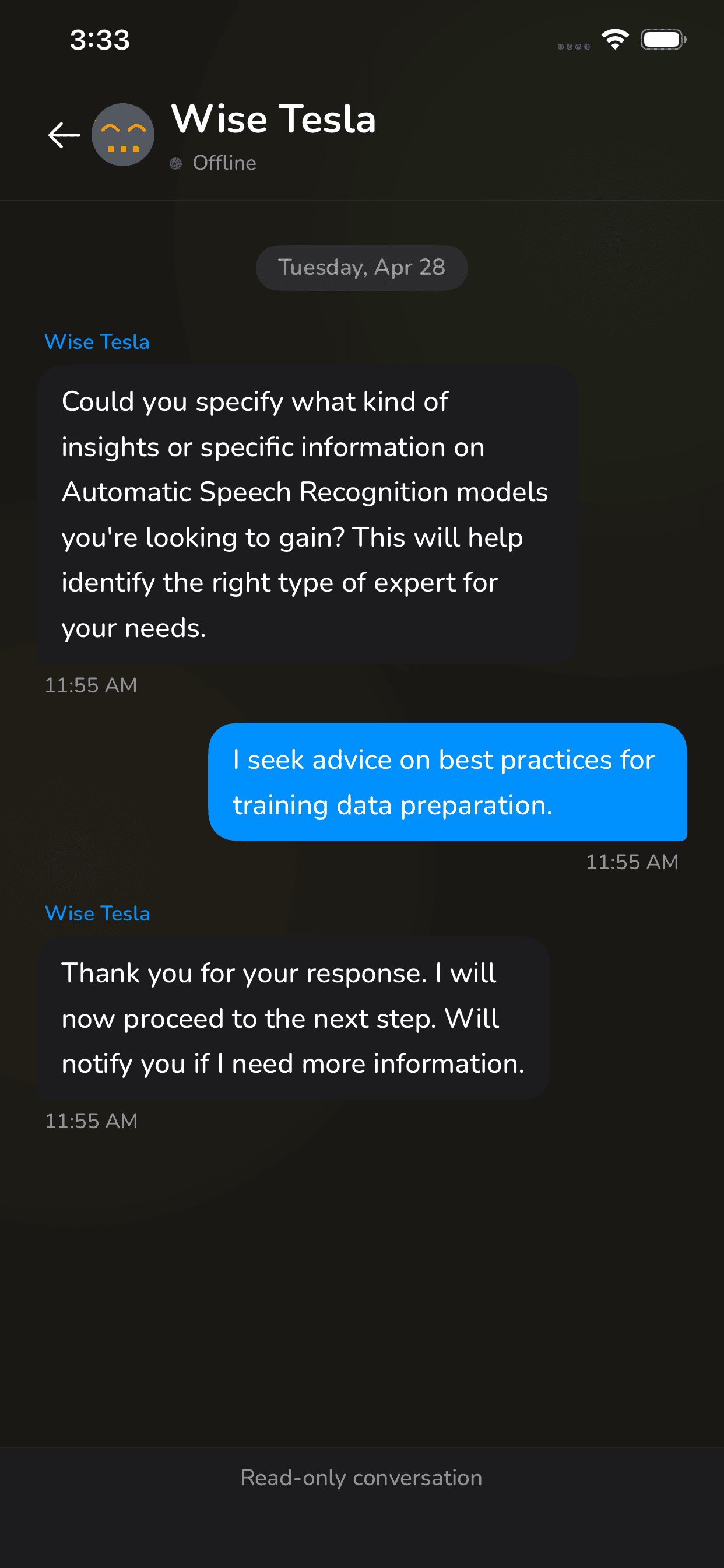 LinkSteward Profile screen